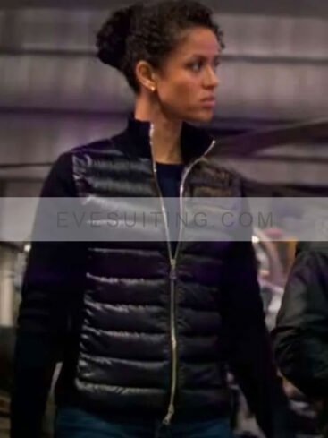Abby Lift 2024 Gugu Mbatha-Raw Black Puffer Jacket